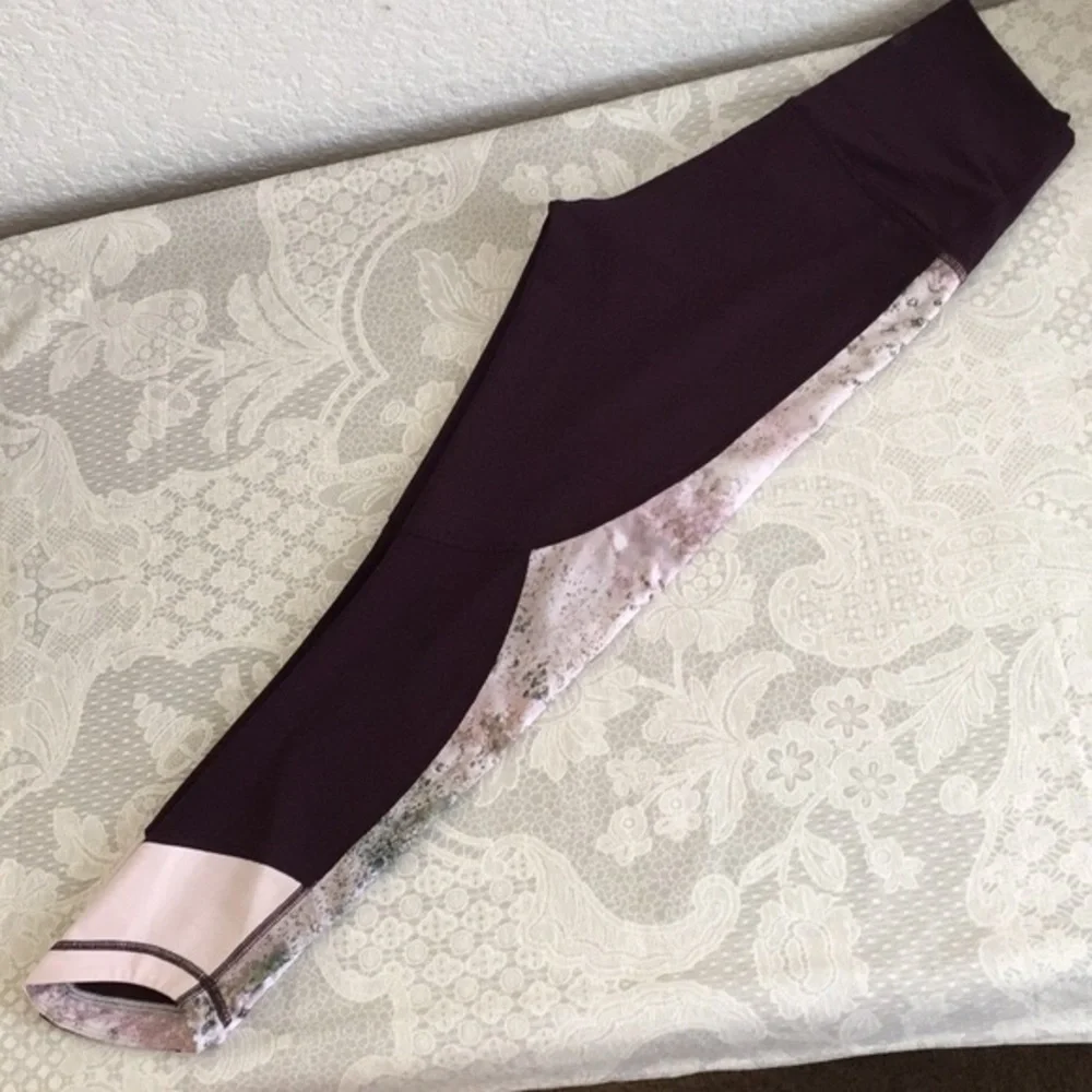 Lululemon plum high waist crop pants